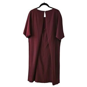 Lauren Ralph Lauren NWT Womens 8 Burgundy Dress Shift Dolman Sleeves Lagenlook